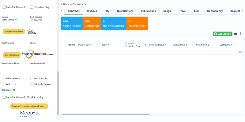 HCP Screen4 Embedded Sanctions Checks